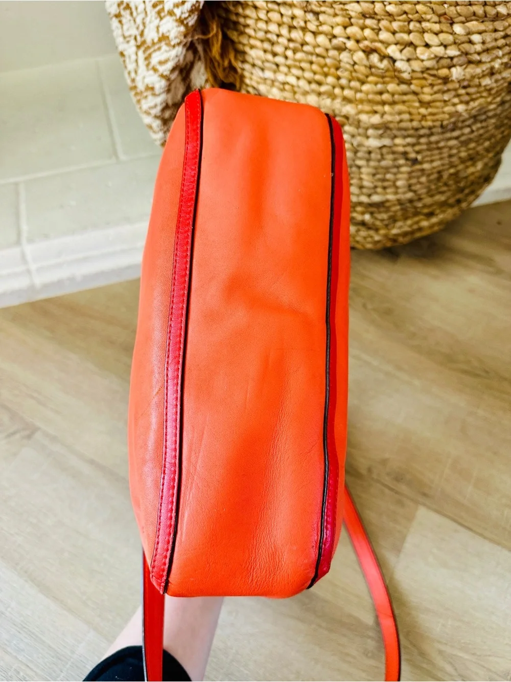 Coach Poppy Dylan Colorblick Leather Flap Satchel w/Crossbody Strap